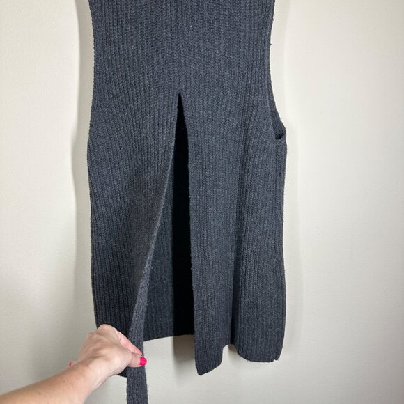 Free People Need It Now Turtleneck Sweater Womens Size S Split Back Lambswool - Picture 4 of 9